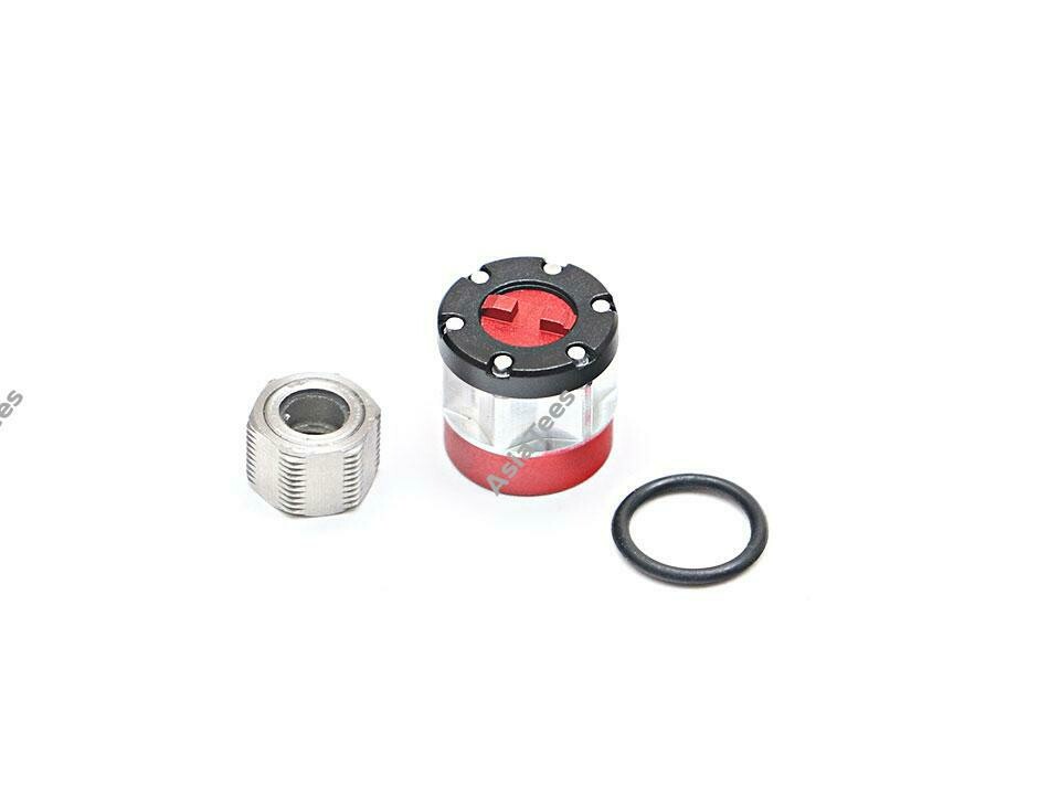Boom Racing Universal Alum Wheel Center Cap - Locking Hub (1) Red (XT6 Series) BRPB-LHR
