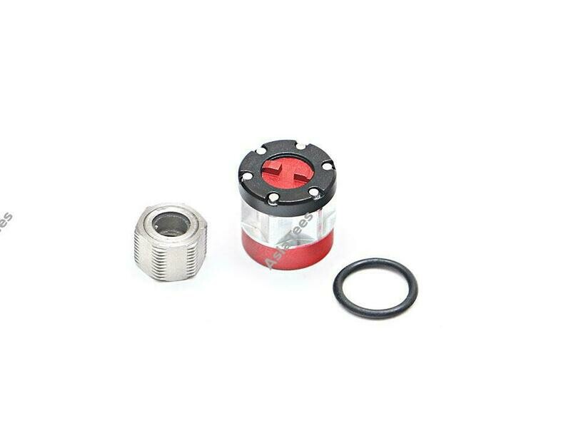 Boom Racing Universal Alum Wheel Center Cap - Locking Hub (1) Red (XT6 Series) BRPB-LHR