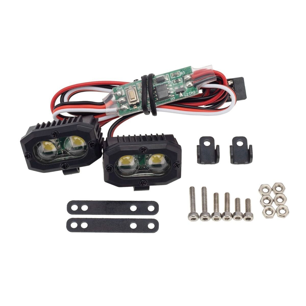 PowerHobby RC Double lamp LED Lights Headlights Spotlight w/ Controller PHLight-006