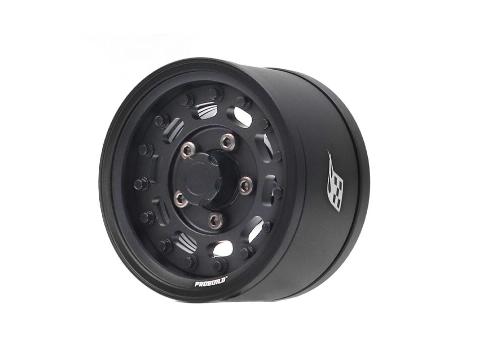 Boom Racing ProBuild™ 1.55" MAG10 Adjustable Offset Aluminum Beadlock Wheels (2) Matte Black/Matte Black BRPB155011MBKMBK