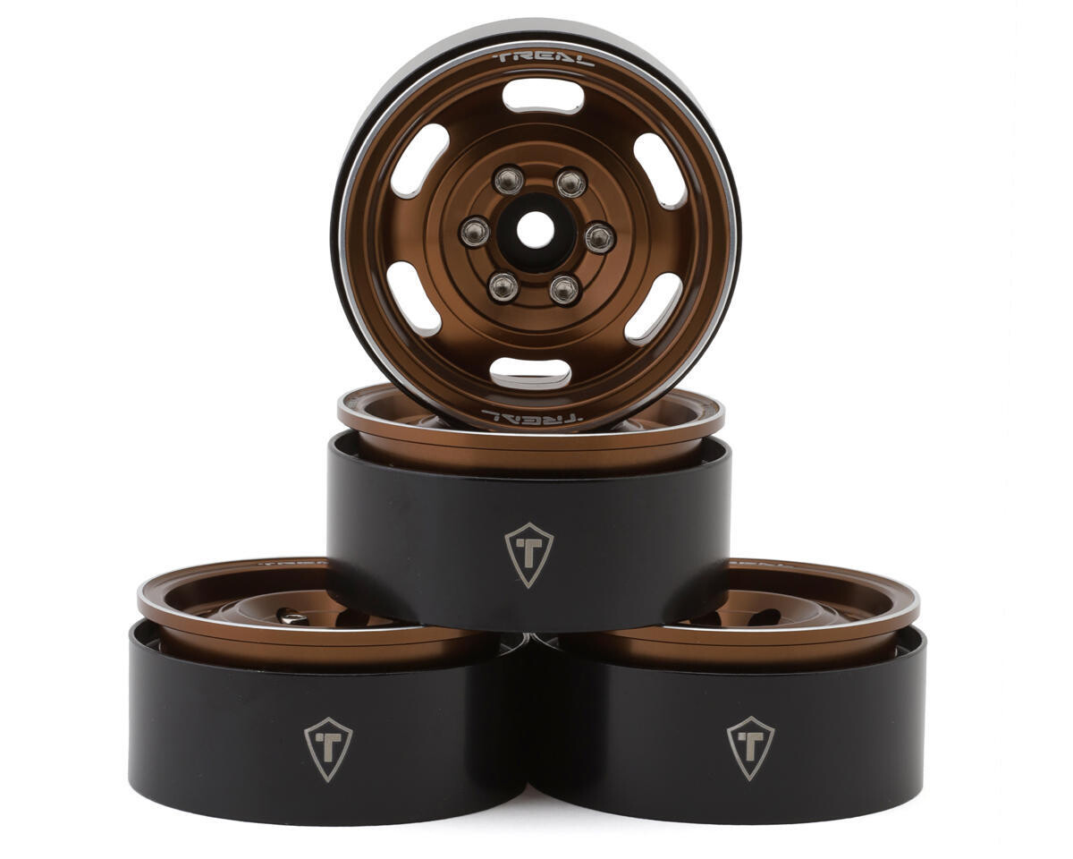 Treal Hobby Type G 1.9" Vintage Wagon Beadlock Wheels (Copper) (4) (129.5g) TLHTWHEEL-54