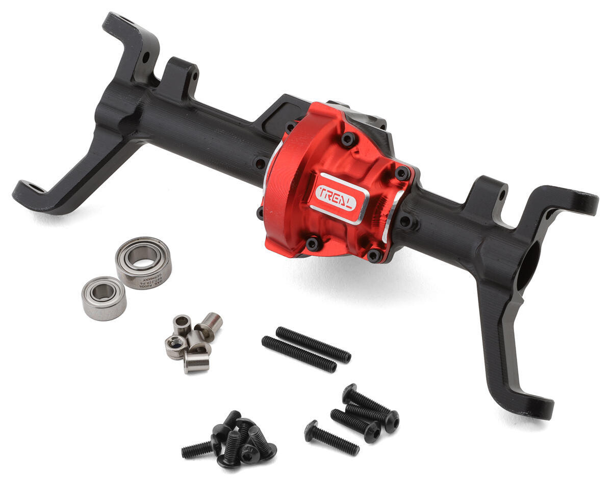 Treal Hobby Redcat Gen9/Ascent Aluminum Front Axle Housing w/C-Hubs (Black) TLHTGEN9-01