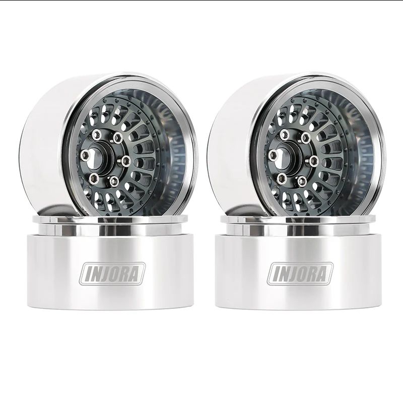 INJORA Turbine 1.9" Aluminum Beadlock Wheels Offset -10mm (4) (W1955) DGW-1955GL