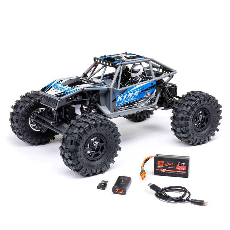 Axial 1/18 UTB18 Capra 4WS 4WD Trail Buggy RTR with Battery &amp; Charger, Blue AXI-1750T1