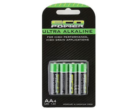 EcoPower Ultra Alkaline AA Batteries (4) (Mercury &amp; Cadmium Free) ECP-5061