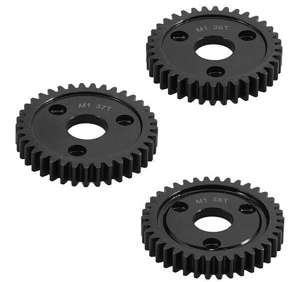 Integy HD Steel Spur Gears 36T, 37T &amp; 38T MOD1 Pitch for Traxxas w/ 3-Hole Adapter C33695