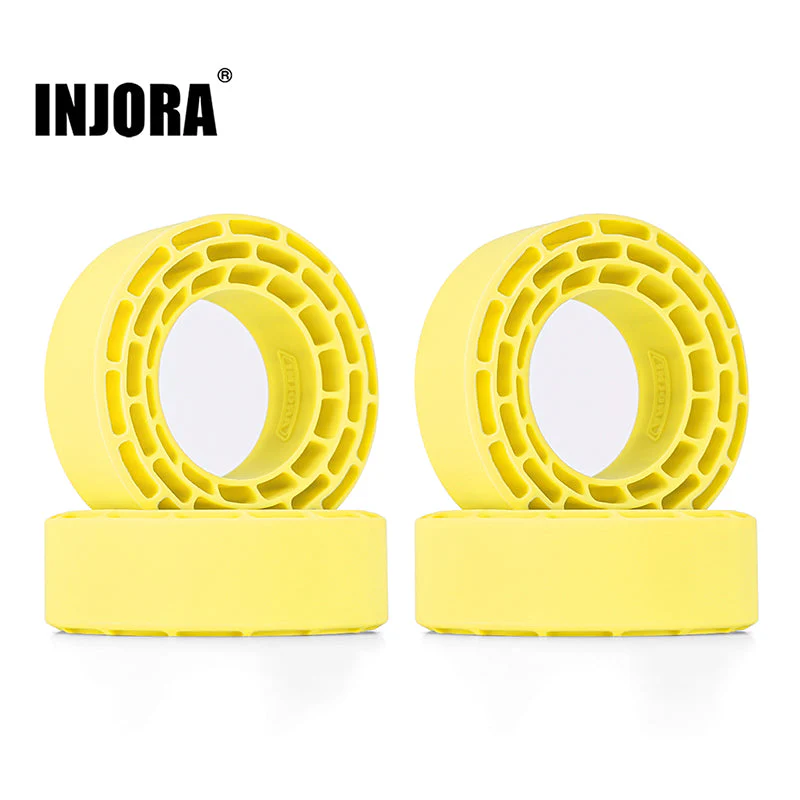 INJORA 4pcs Silicone Rubber Inserts for 1.3" Tires (68-72mm) (Super Soft) YQT-1370YE