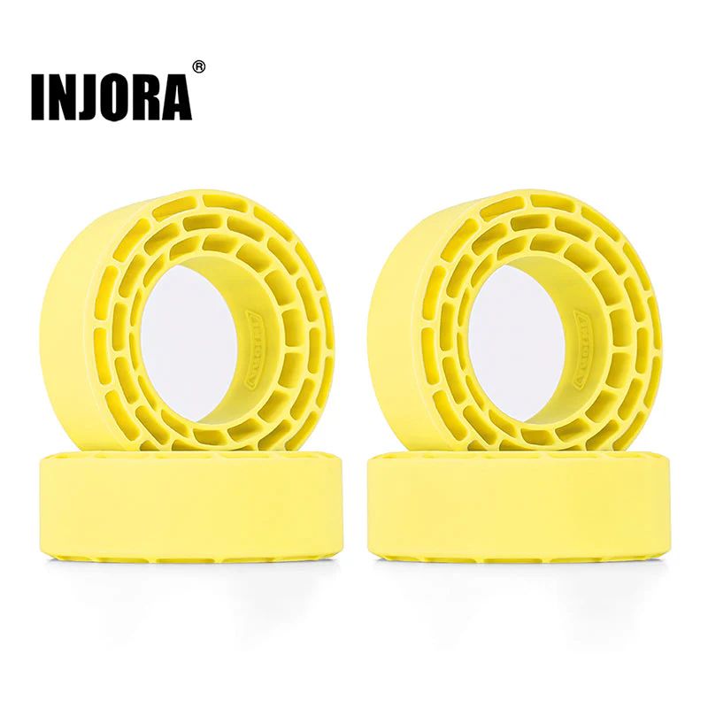 INJORA 4pcs Silicone Rubber Inserts for 1.3" Tires (68-72mm) (Super Soft) YQT-1370YE