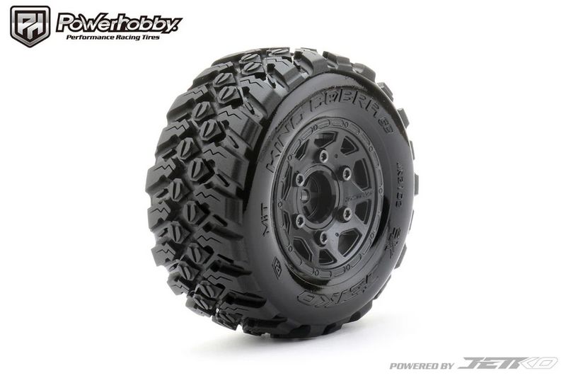 Powerhobby King Cobra 1/10 SC Belted Tires (2) with Removable Hex Wheels PHB3102CBMSGN
