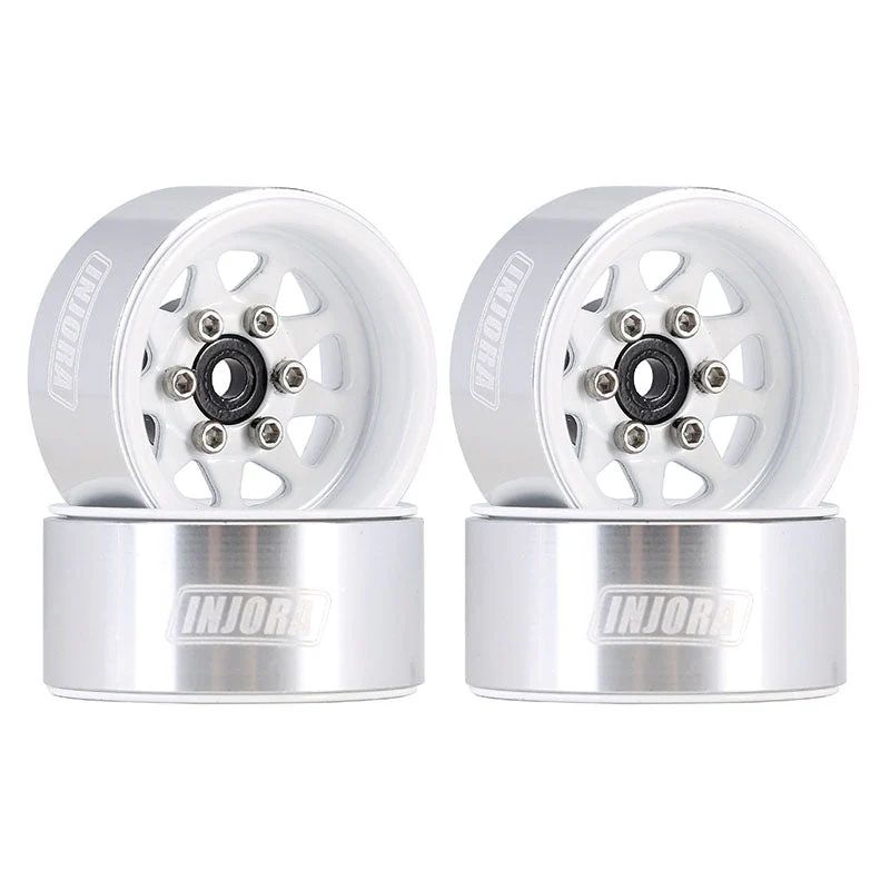 INJORA 1.0" Negative Offset 3.78mm Deep Dish Stamped Steel Wheel  (4) (W1004) YQW-1004WH