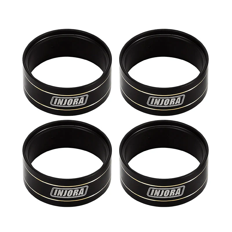 INJORA 12g/pcs Brass Inner Clamp Rings for INJORA 1.0" Wheels &amp; 1.0" Tires SCX24-138BK