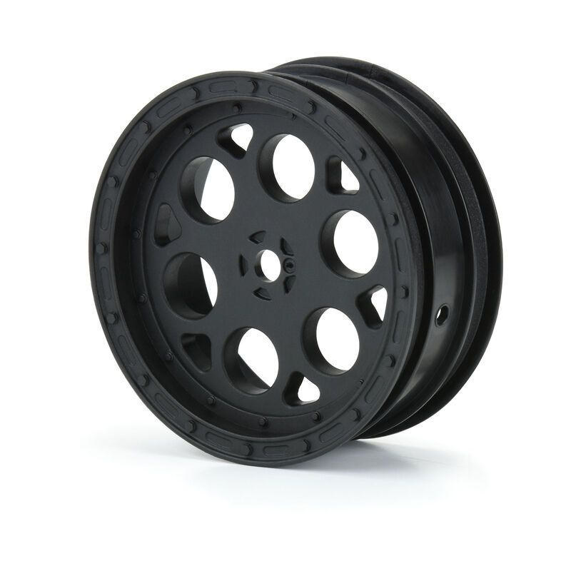 Pro-Line 1/10 Showtime Front 2.2" 12mm Sprint Car Wheels (2) Black PRO278203