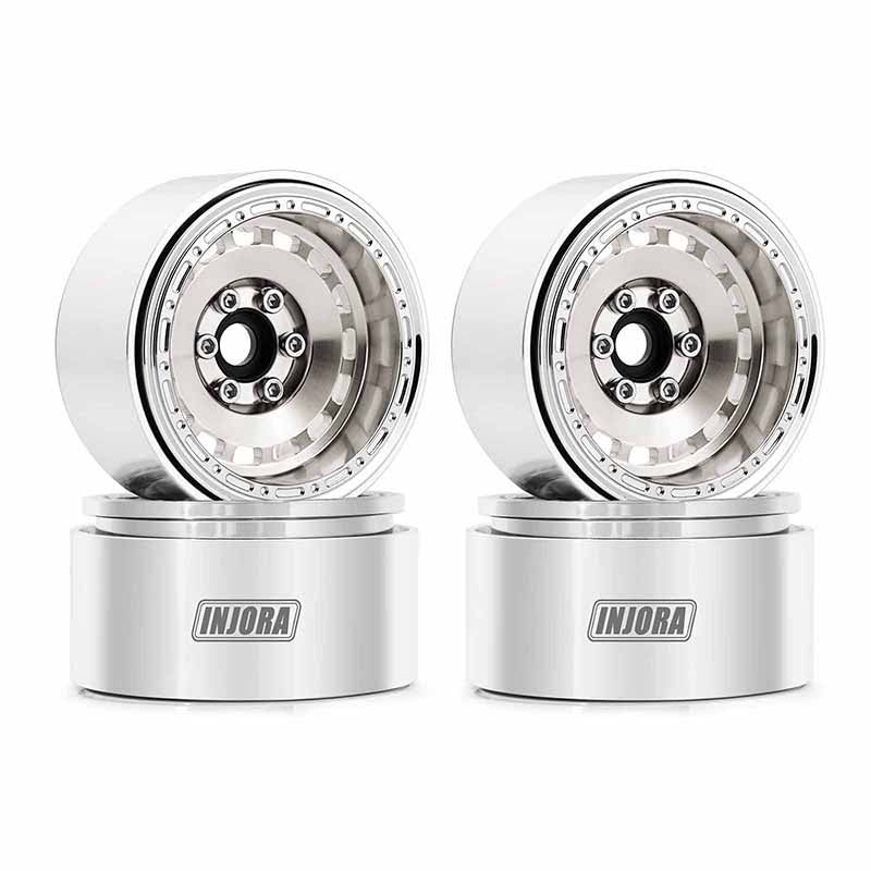 NJORA 1.9" CNC Beadlock Aluminum -10mm Offset Wheels (Chrome) DGW-1903CH