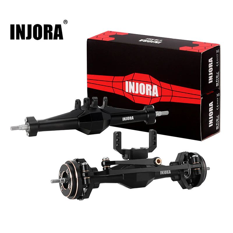 INJORA +4mm Diamond Axles with Brass Steering Knuckles for 1/18 TRX4M 4M-92BRFR