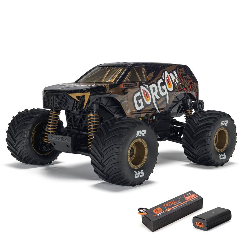 ARRMA 1/16 GORGON GROM 4X4 RTR Brushed Monster Truck (Battery &amp; Charger Included), Bronze ARA2130T3