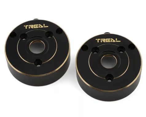 Treal Hobby Vanquish VRD/VS4-10 Brass Rear Portal Covers (87.05g ea) (Black) (2) TLHVPVRD-03