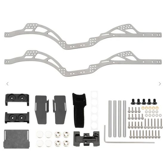 MEUS Racing SCX24 LCG TC4 Titanium Chassis Frame for 1/24 SCX24 C10 Deadbolt Bronco Wrangler Basecamp SCX24-LCG-01