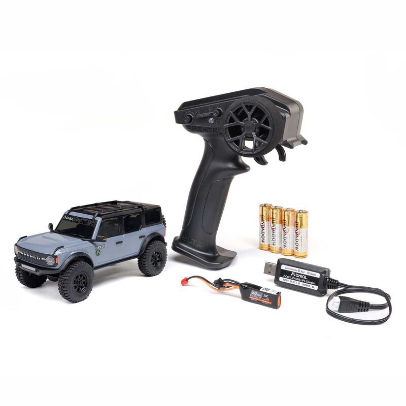 Axial SCX30 Ford Bronco (Battery &amp; Charger Included) (Gray) AXI-2048T2