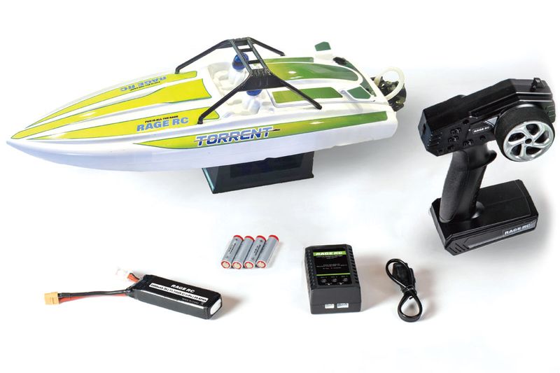 Rage R/C Torrent 450BL RTR Jet Boat, Green RGRB1501