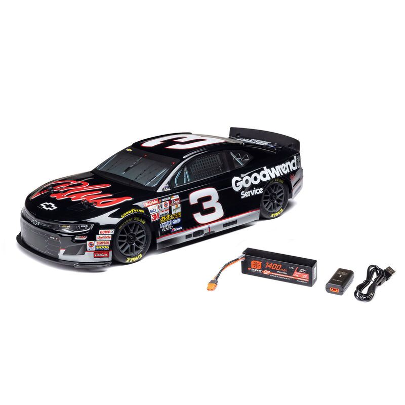 Losi NASCAR RCR No. 3 GM Goodwrench (Battery &amp; Charger Included) LOSF1122503