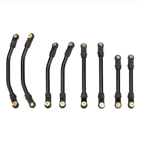 MEUS Racing 8PCS SCX24 Double Bent High Clearance Chassis Links for Axial 1/24 SCX24 C10 Bronco Wrangler Basecamp SCX24-18