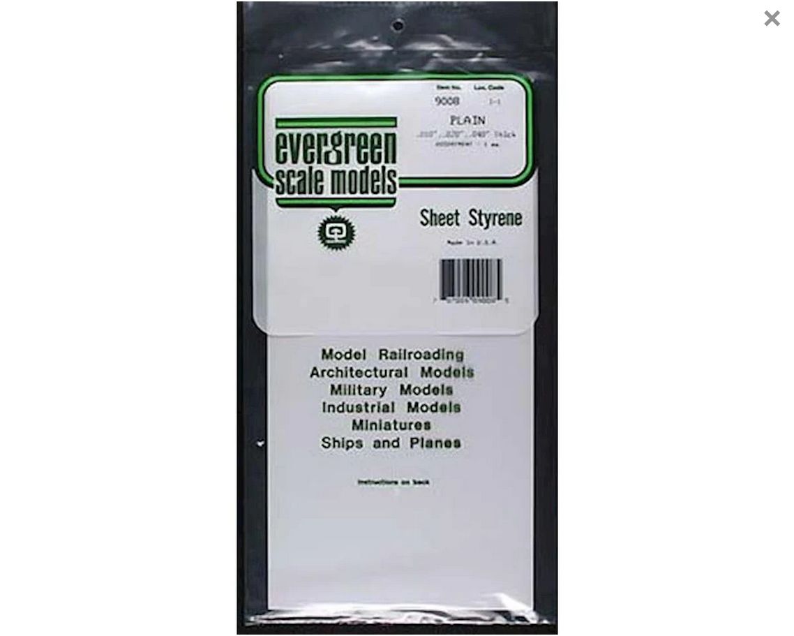Evergreen Scale Models White Sheet Assortment EVG9008
