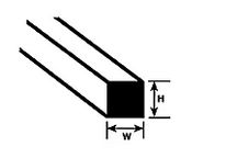 Plastruct .160 SQUARE STYRENE ROD (5) PLS90790