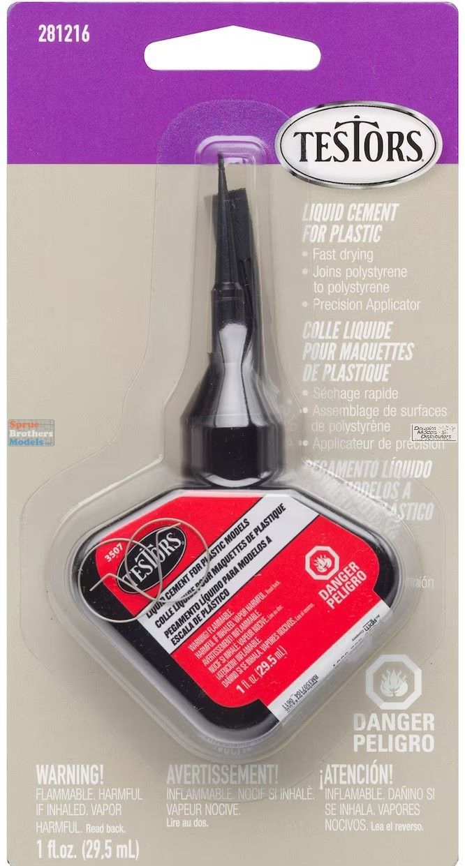Testors Liquid Cement for Plastic Models 1 fl oz TES281216