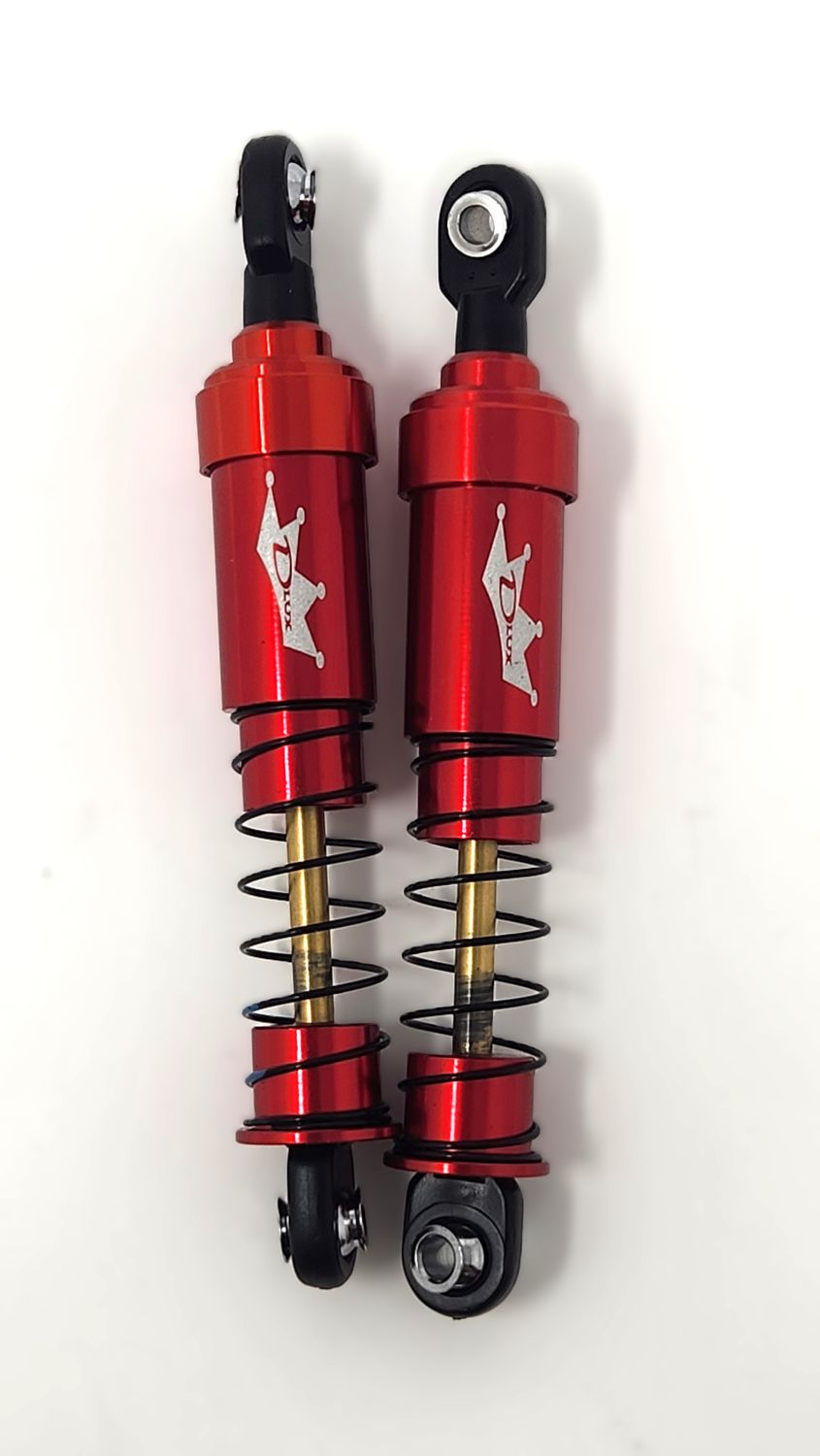 Dlux Short Shocks 92mm (Pair) (RED) DLX-58092-RED