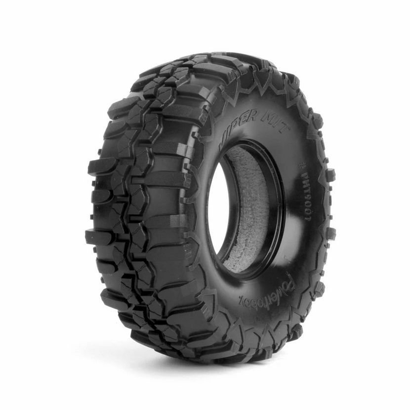 Powerhobby 1.9" Viper MIT Ultra Soft 1/10 Rock Crawler Tires w Dual Stage Foams (2) PHT9001