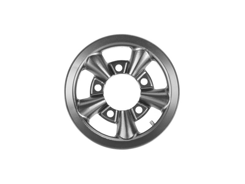 Boom Racing ProBuild™ 1.55 Alum Spin Force Classic Faceplate (1) Flat Gun Metal BRPBF155-010GM