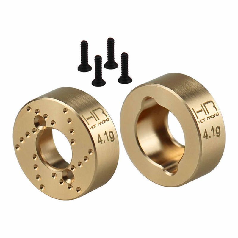 Hot Racing Brass 4.1g Rear Hubs, 1/30 Axial SCX30 HRASXTY22H