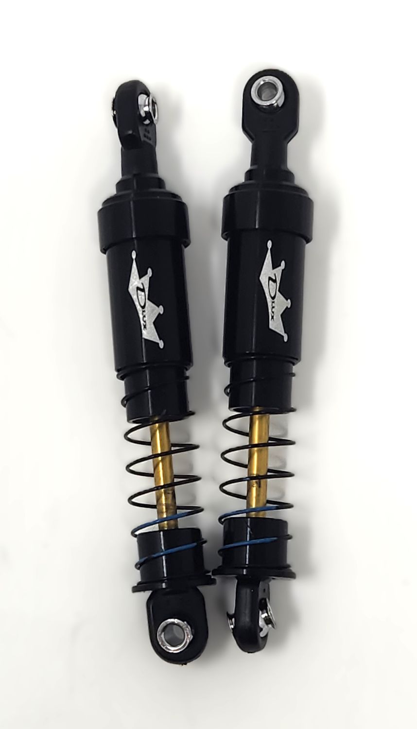 Dlux Ultra Short Shocks 80mm (Pair) (Black) DLX-58080-BLK