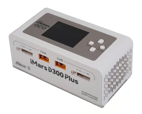 Gens Ace iMars D300 Plus G-Tech Smart Dual AC/DC Charger (White) (6S/16A) (AC-300W) (DC-350W x2) w/Bluetooth App Control GEA300WPLUS-UW