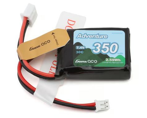 Gens Ace 2S 30C Adventure LiPo Battery (7.4V/350mAh) w/JST Connector GEA3502S30JST