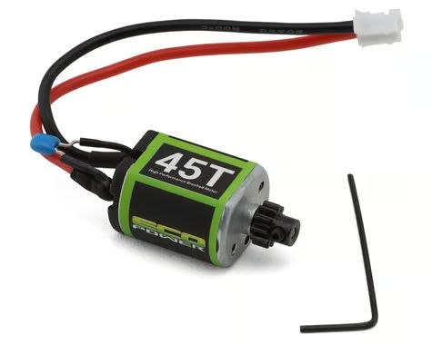 EcoPower High Performance 45T Brushed Motor for Losi™ Micro-B™ &amp; Micro-T™ w/Pinion Gear (PH2.0 Connector) ECP-8030