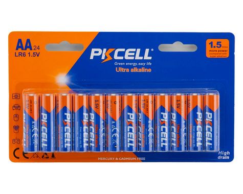 PKCell Ultra Alkaline AA Batteries 24 Pack Box PKE511348