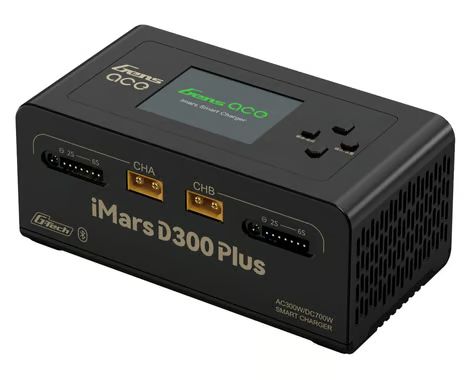 Gens Ace iMars D300 Plus G-Tech Smart Dual AC/DC Charger (Black) (6S/16A) (AC-300W) (DC-350W x2) w/Bluetooth App Control GEA300WPLUS-UB