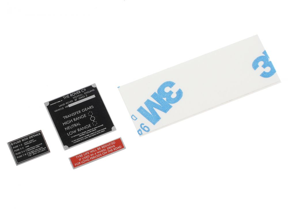 Boom Racing Stainless Steel Chassis ID Plate Set for  BRX02 Land Rover Series II 88 BRX02385