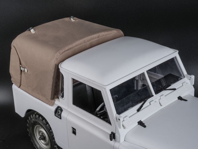 Boom Racing KUDU™ 3/4 Canvas Soft Top &amp; Hood Set for Series Land Rover 88 Sand BRX02417SD