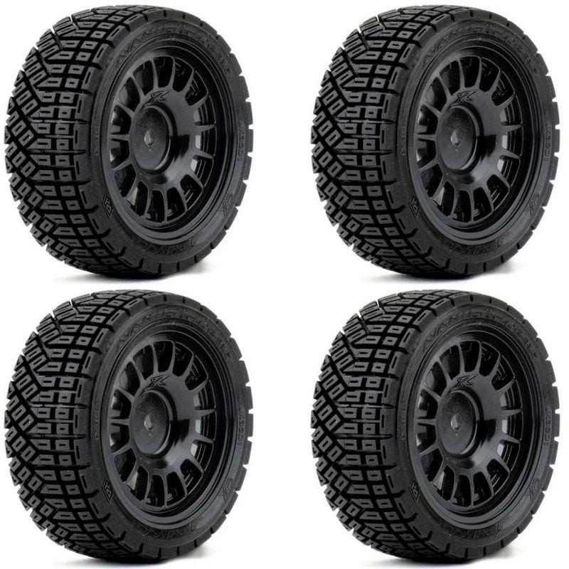 Powerhobby 1/10 Rally Car Avantgarde Mounted Tires Claw Wheels (4) 12mm HEX PHB3201CBMSG