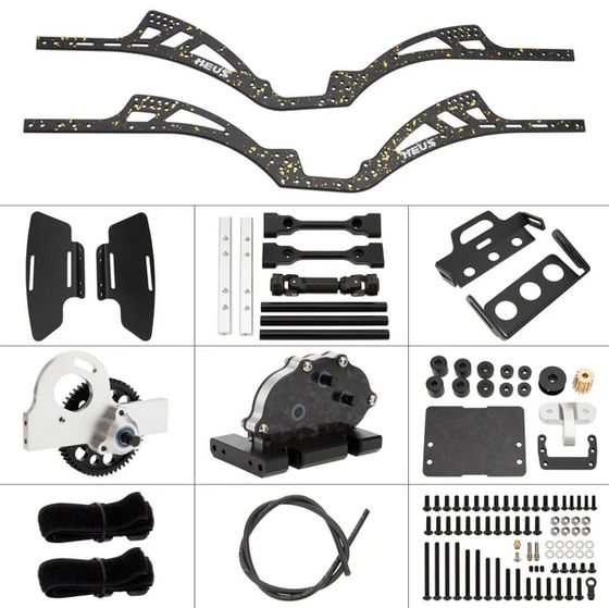 MEUS Racing Gold Rush V2 Carbon Fiber LCG Chassis Kit for 1/10 MEUS-LCG10-03
