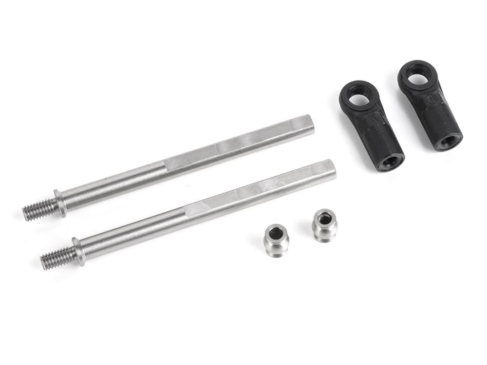 Boom Racing 62mm Stainless Steel Adjustable Rear Lower Link Spline Shaft for BRX01 AWB XL Rails 285-305mm / 11.2"-12.0" (2) BRLC70229-XL