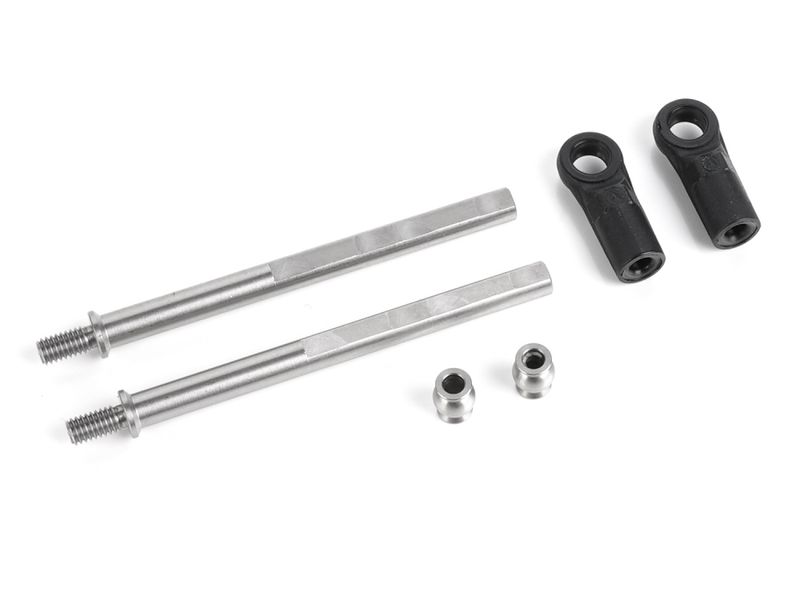 Boom Racing 62mm Stainless Steel Adjustable Rear Lower Link Spline Shaft for BRX01 AWB XL Rails 285-305mm / 11.2"-12.0" (2) BRLC70229-XL