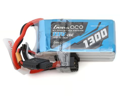 Gens Ace G-Tech Smart 3S LiPo Battery 45C (11.1V/1300mAh) w/Universal Connector GEA133S45T3GT