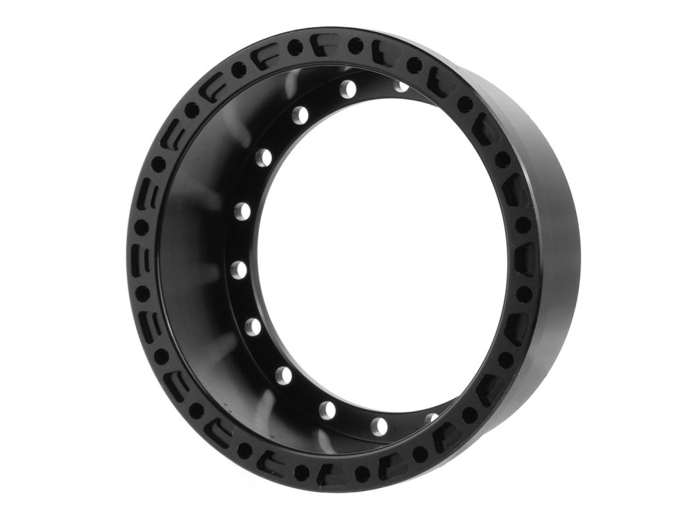 Boom Racing ProBuild™ 1.9" Alum 15mm Notched Wheel Barrel (1) Black BRPROB-23BK