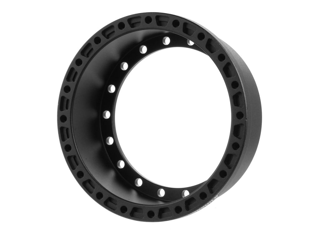 Boom Racing ProBuild™ 1.9" Alum 15mm Notched Wheel Barrel (1) Flat Matte Black BRPROB-23MBK