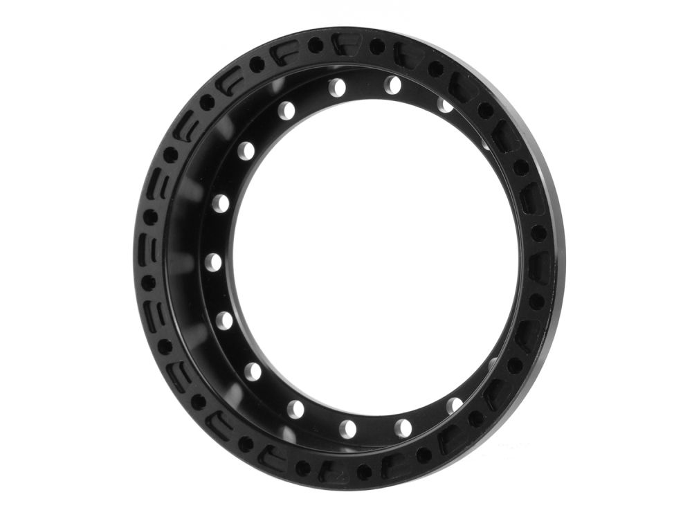 Boom Racing ProBuild™ 1.9" Alum 7.5mm Notched Wheel Barrel (1) Black BRPROB-22BK