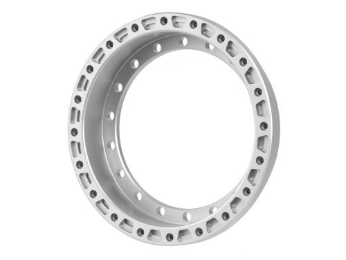 Boom Racing ProBuild™ 1.9" Alum 7.5mm Notched Wheel Barrel (1) Flat Silver BRPROB-22FS