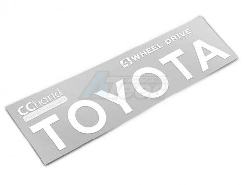 CChand Rear Emblems for TF2 (White) for RC4WD Trail Finder 2 CC/D-4048